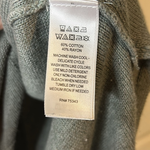 Size Medium Long Sweater. Low cut criss crossed back - Picture 3 of 6